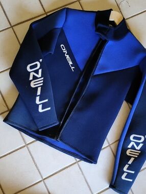 O'Neill Blue and Navy Neoprene Wetsuit Jacket